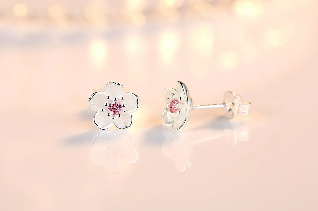 Lily | Zirconia Flower Stud Earrings