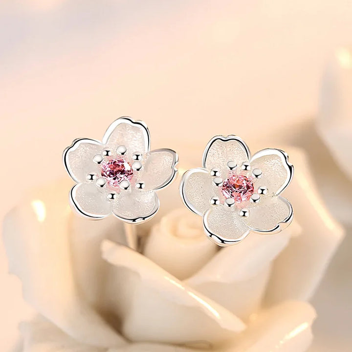 Lily | Zirconia Flower Stud Earrings
