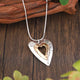 Mabel | Vintage Silver and Gold Heart Necklace