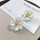 Elsie | White Acrylic Stud Earrings