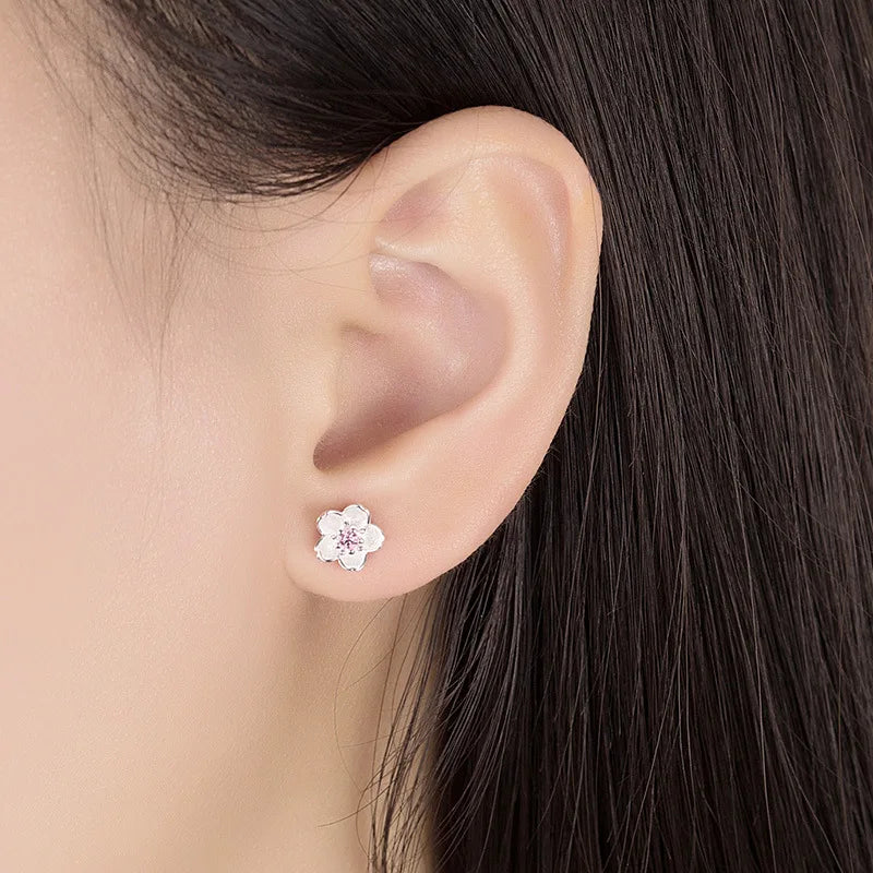 Lily | Zirconia Flower Stud Earrings