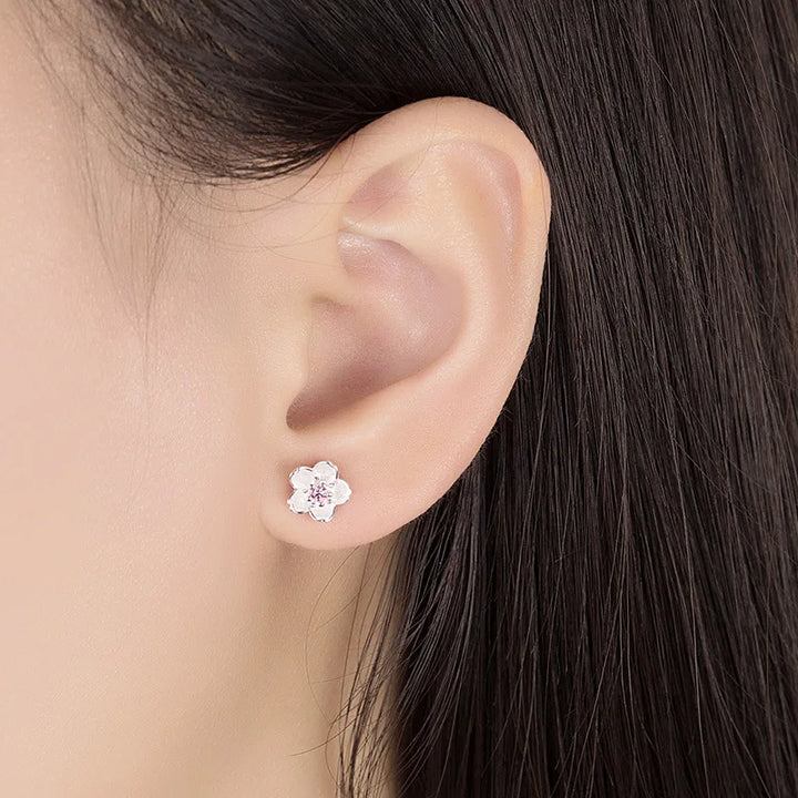 Lily | Zirconia Flower Stud Earrings