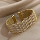Willa | Woven Mesh Open Bracelet