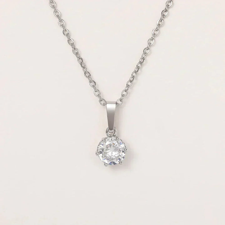 Kathleen | Classic Necklace with Zirconia Pendant
