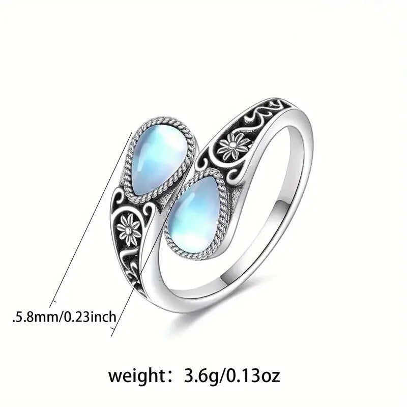 Phoebe | Moonstone Flower Ring