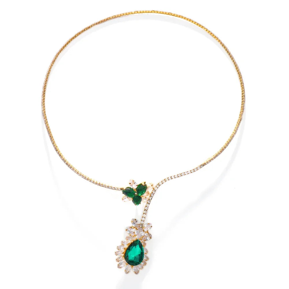 Ivy | Emerald Bloom Vintage Necklace