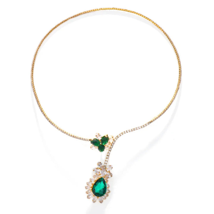 Ivy | Emerald Bloom Vintage Necklace