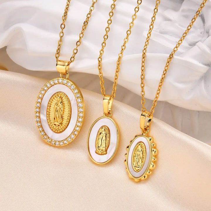 Maria | Gold Virgin Mary Medallion Necklace