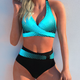 DEARBHLA | PRINTED CROSS-NECK BIKINI SET