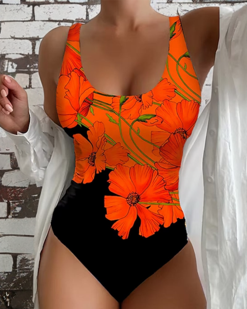 SÍOMHA | ELEGANT FLORAL ONE-PIECE SWIMSUIT
