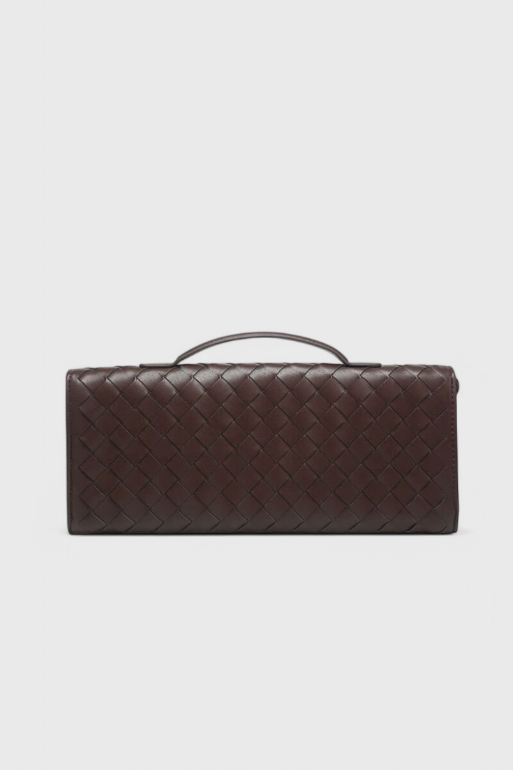 Structured Clutch with Gold Knot Detail