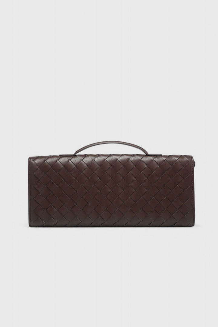 Structured Clutch with Gold Knot Detail