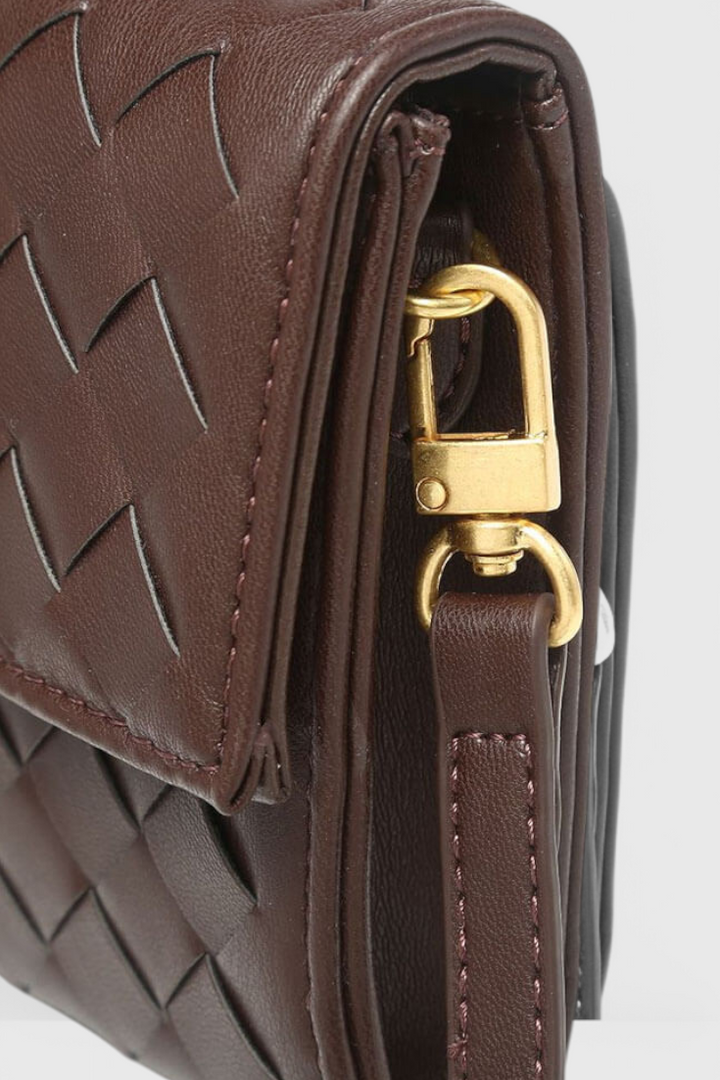 Structured Clutch with Gold Knot Detail