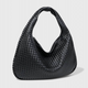 Woven Faux Leather Shoulder Bag