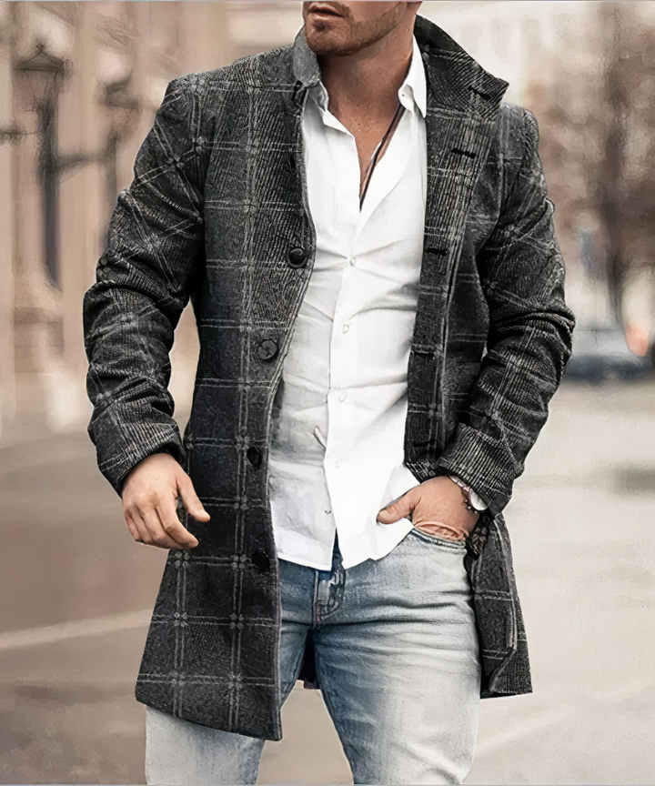 FLORENCE | Refined Long-Line Stand-Collar Trench Coat