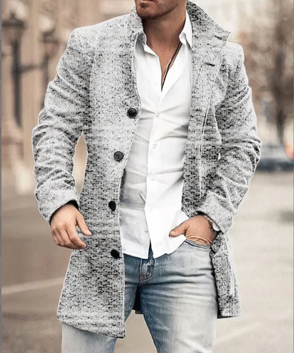FLORENCE | Refined Long-Line Stand-Collar Trench Coat