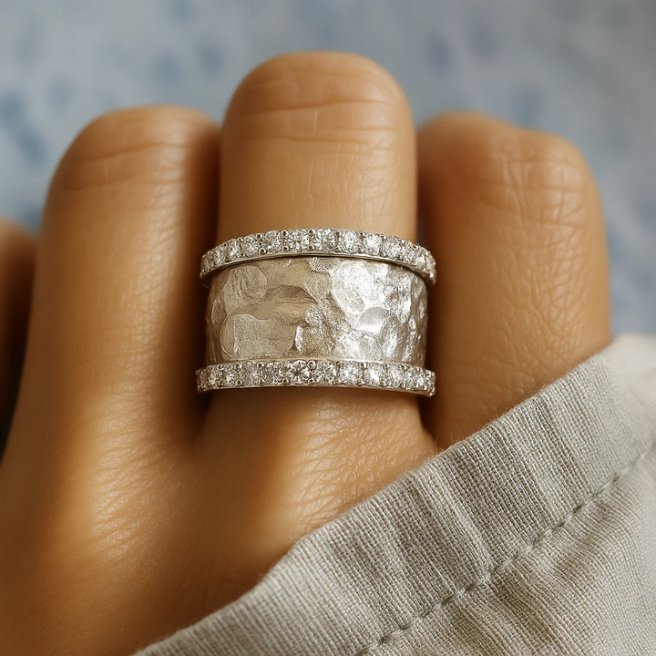 Ida | Vintage Silver Ring with Zirconia