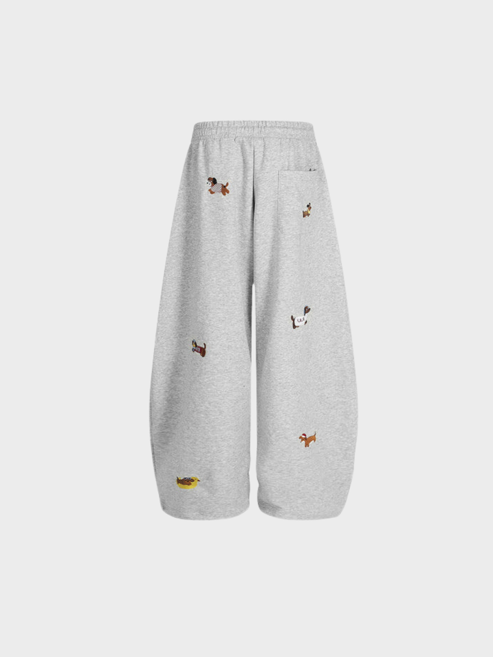 ELSPETH | EMBROIDERED BARREL SWEATPANTS