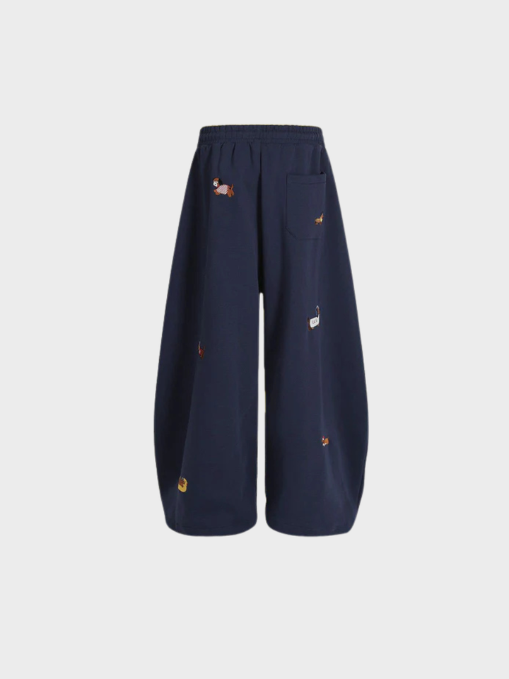 ELSPETH | EMBROIDERED BARREL SWEATPANTS