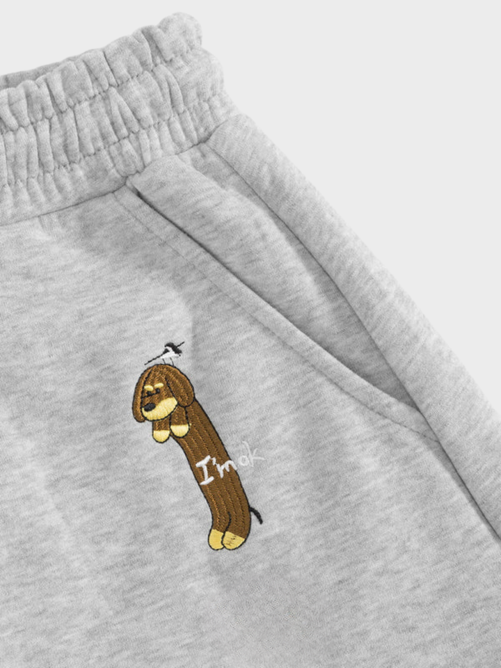 ELSPETH | EMBROIDERED BARREL SWEATPANTS