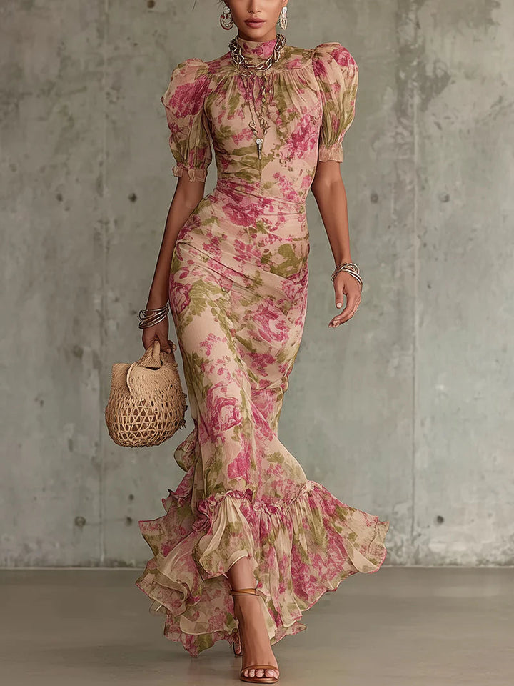 VICTORIA | VINTAGE ROSE MAXI DRESS