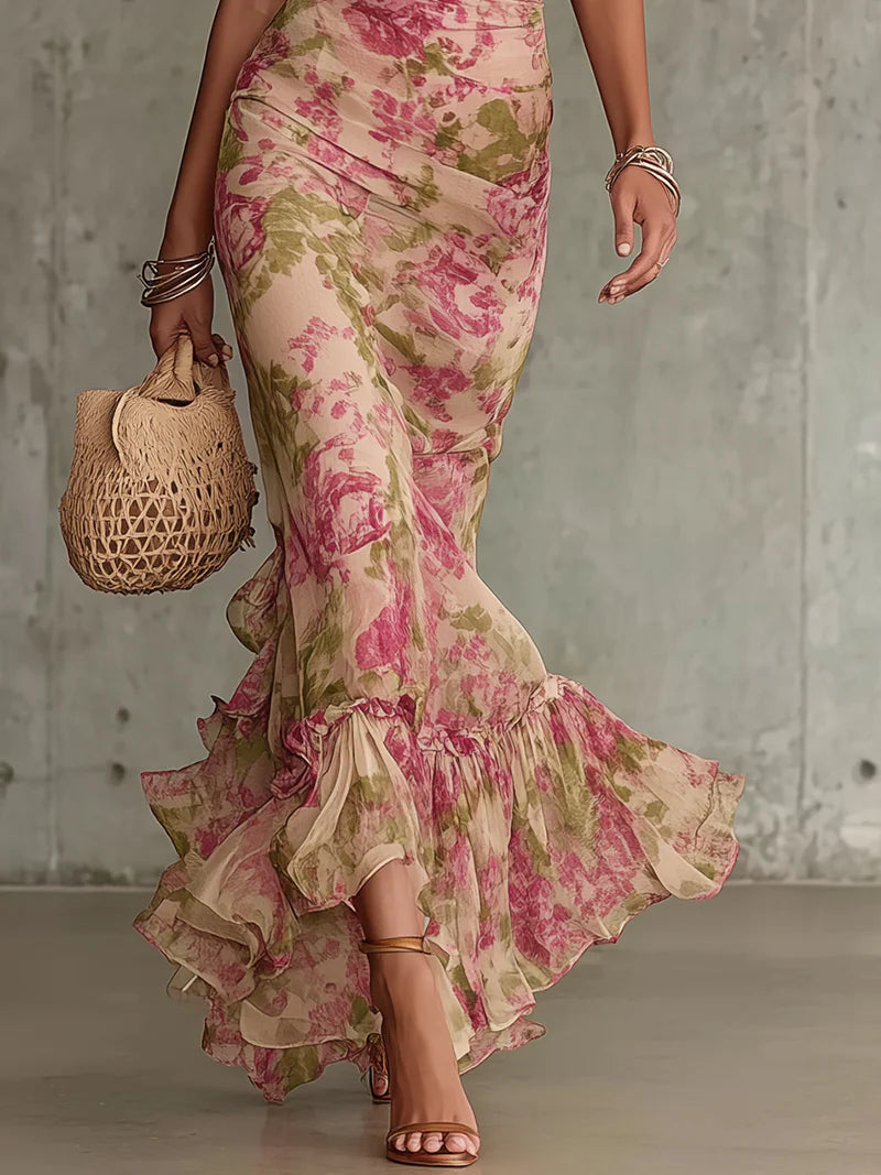 VICTORIA | VINTAGE ROSE MAXI DRESS