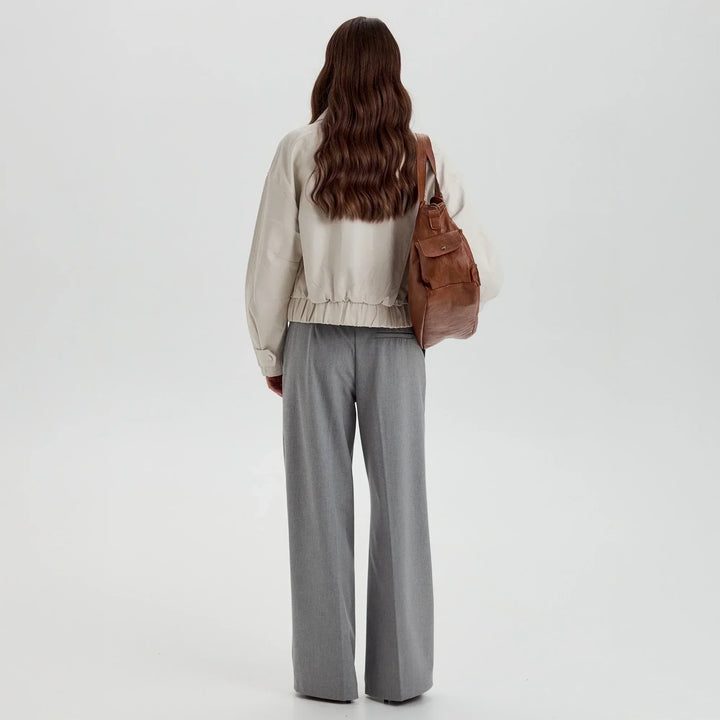 Faux Leather Crossbody Bag with Laptop Compartment