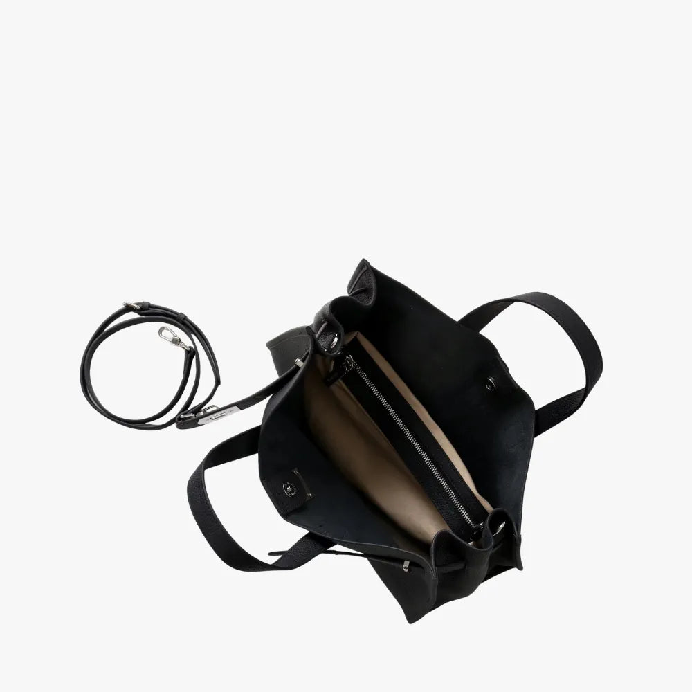 Structured Grained Leather Tote