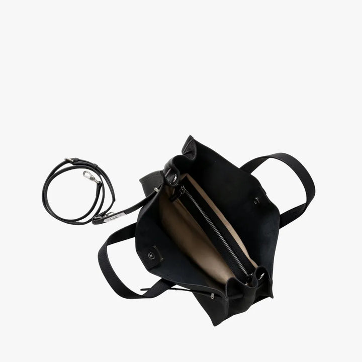 Structured Grained Leather Tote