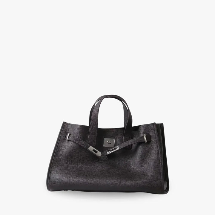 Structured Grained Leather Tote