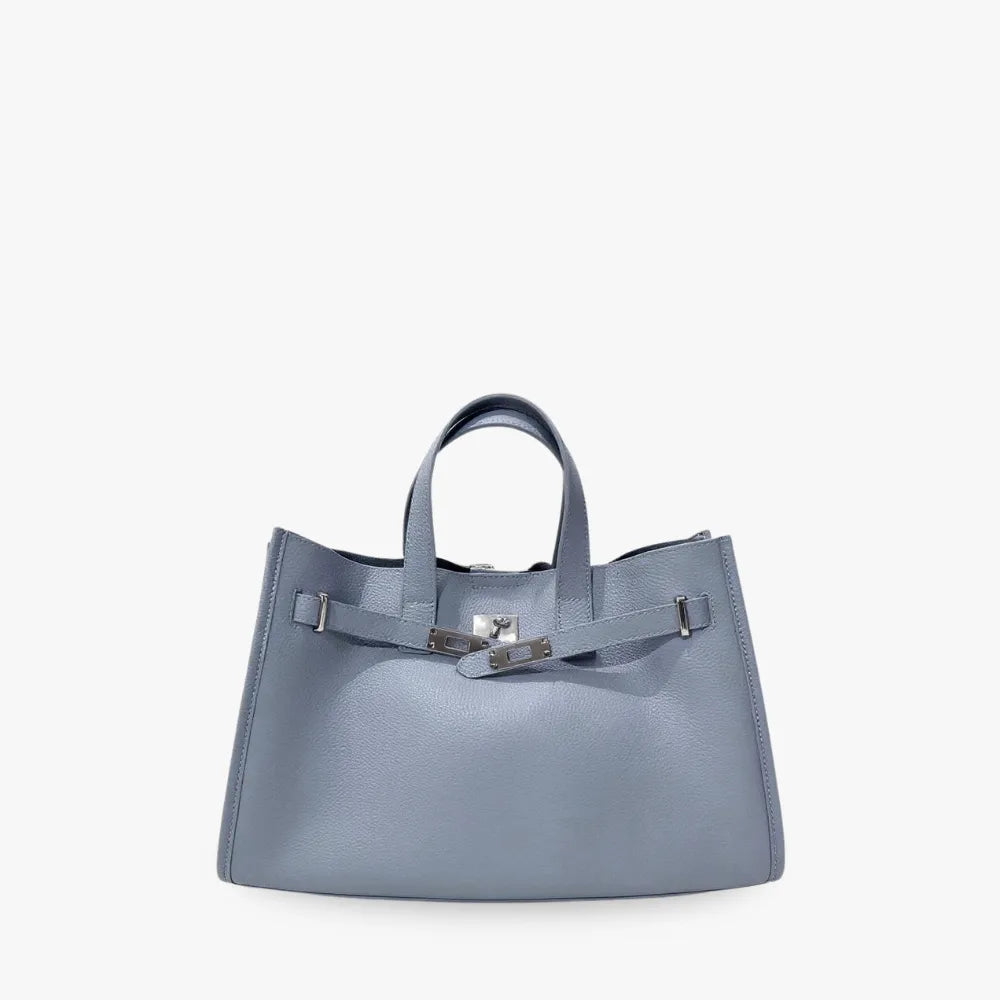 Structured Grained Leather Tote