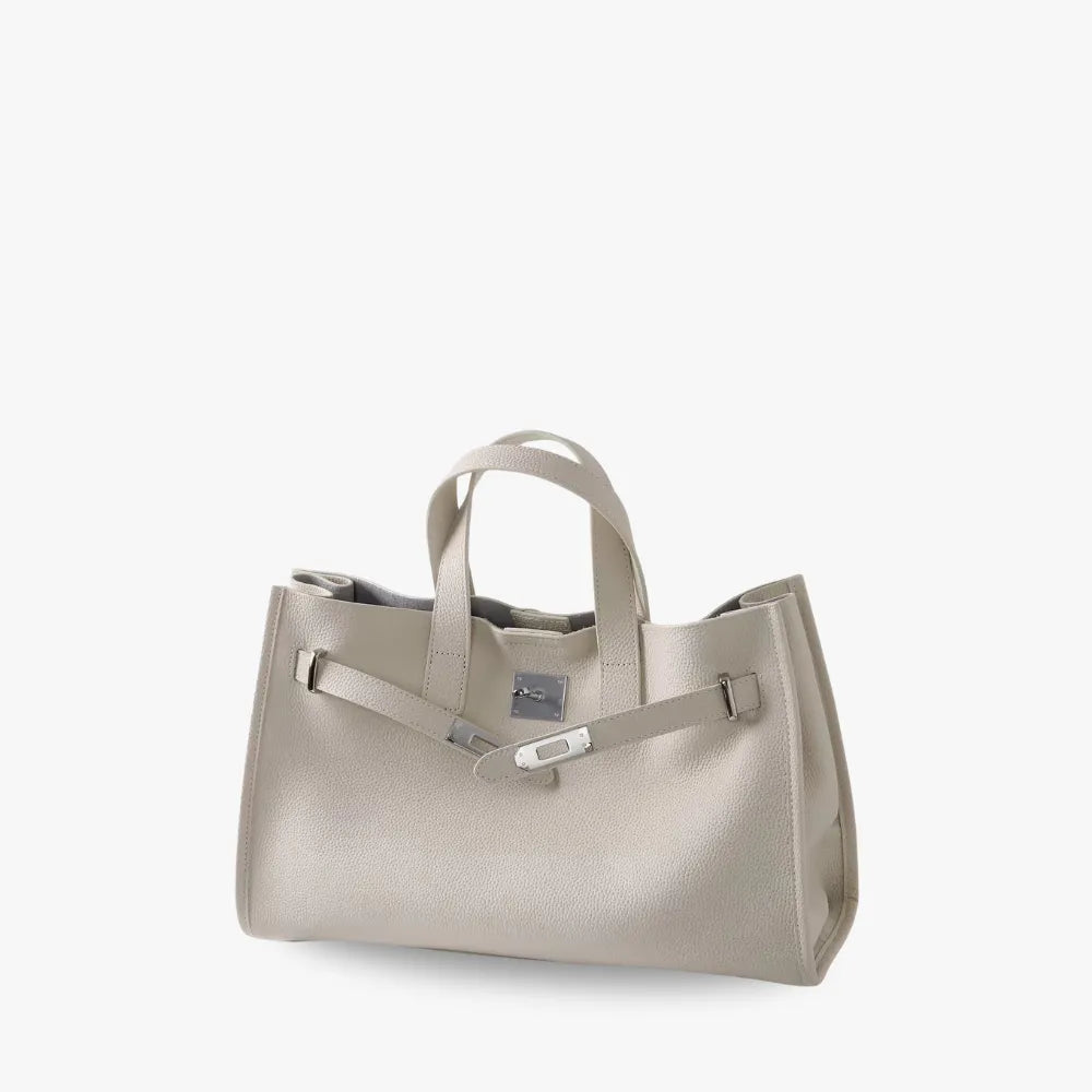 Structured Grained Leather Tote