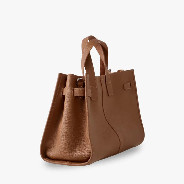 Structured Grained Leather Tote