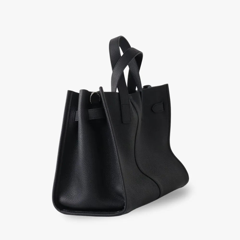 Structured Grained Leather Tote