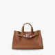Structured Grained Leather Tote