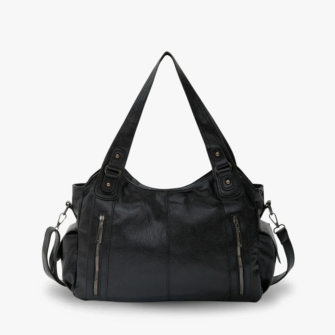 Faux Leather Crossbody Bag with Laptop Compartment