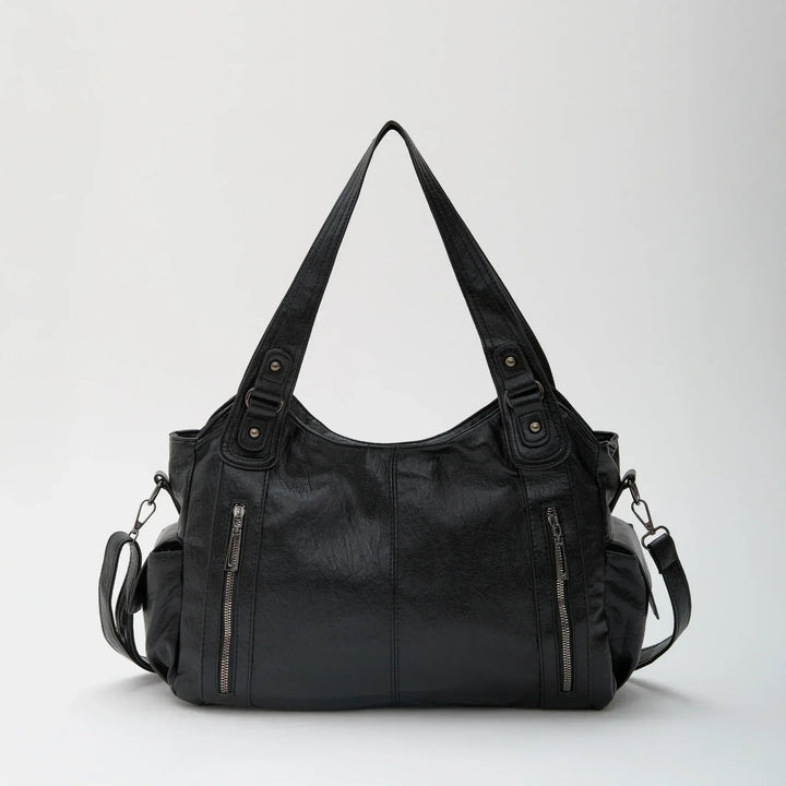 Faux Leather Crossbody Bag with Laptop Compartment