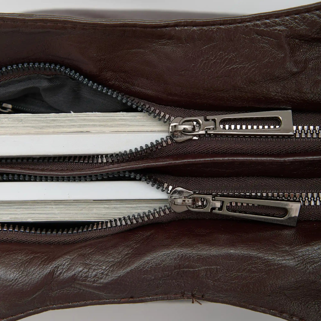 Faux Leather Crossbody Bag with Laptop Compartment