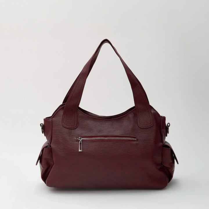 Faux Leather Crossbody Bag with Laptop Compartment