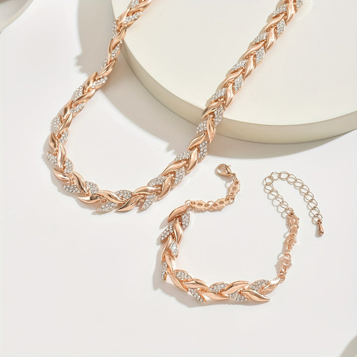 Seraphina | Crystal Herringbone Jewellery Set