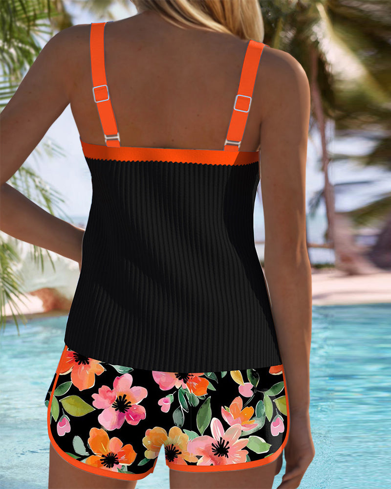 CATHERINE | ELEGANT TWO-PIECE TANKINI SET