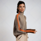 MAUREEN | HIGH-NECK STRIPED KNIT JUMPER