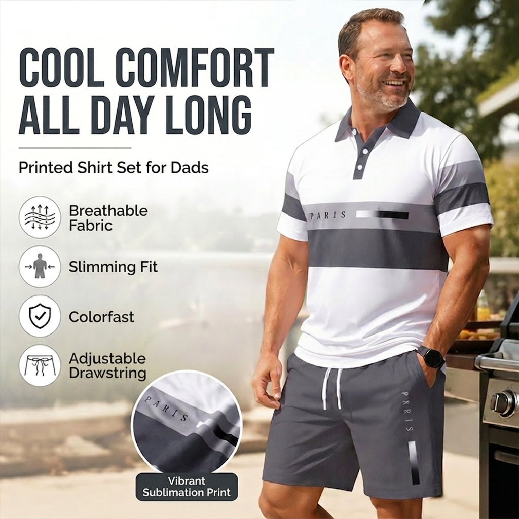ALFRED | Relaxed Two-Piece Shirt & Shorts Summer Set