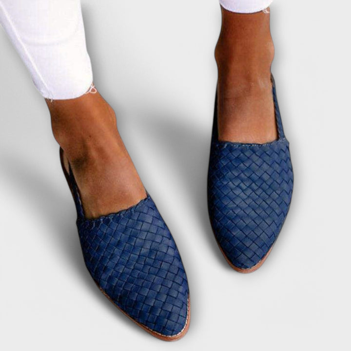 HONORIA | WOVEN SLINGBACK LOAFERS