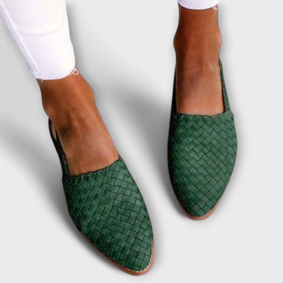HONORIA | WOVEN SLINGBACK LOAFERS