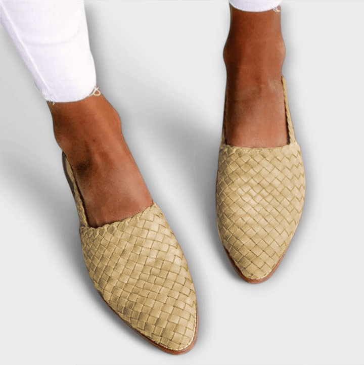 HONORIA | WOVEN SLINGBACK LOAFERS