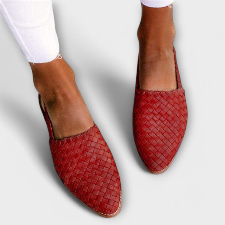 HONORIA | WOVEN SLINGBACK LOAFERS