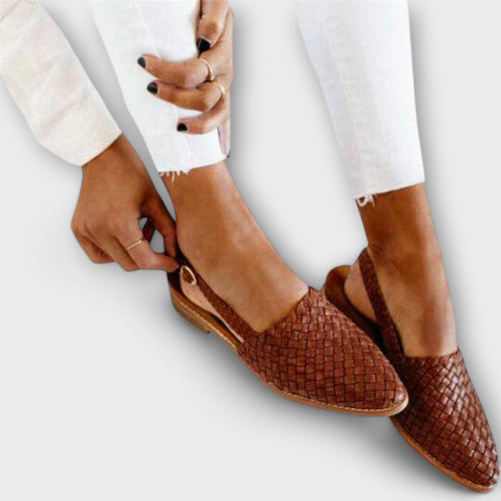 HONORIA | WOVEN SLINGBACK LOAFERS