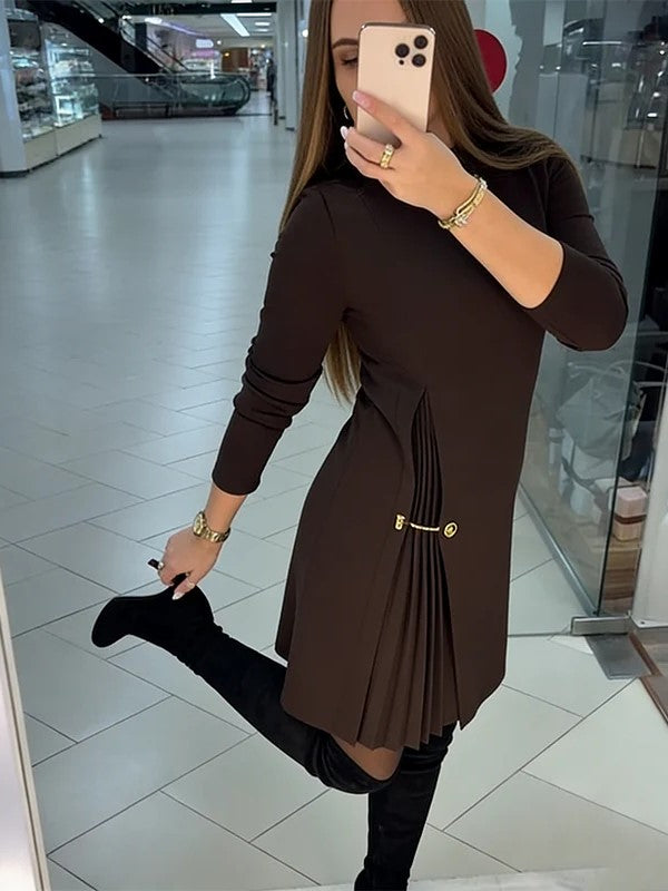 Dorothy | Asymmetric Pleated Mini Dress