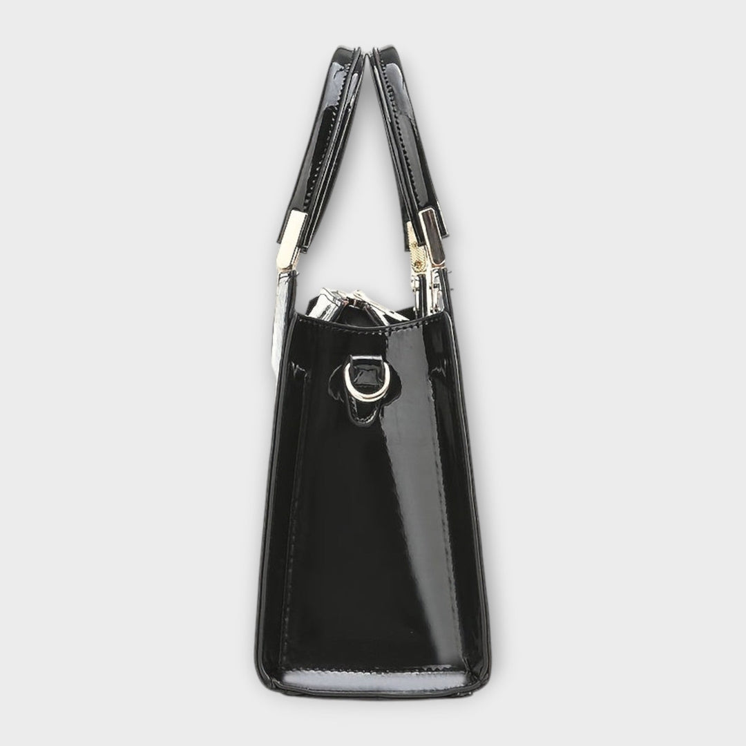 Faux Leather Bag with Crocodile-Embossed Finish